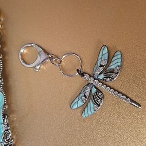 Hand Crafted 💓 Dragonfly Keychain Charm